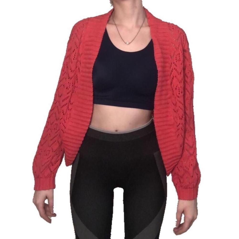 90s pink wool cardigan
